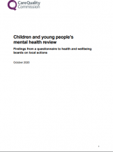 Children and young people’s mental health review: Findings from a questionnaire to health and wellbeing boards on local actions